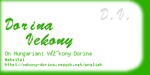 dorina vekony business card